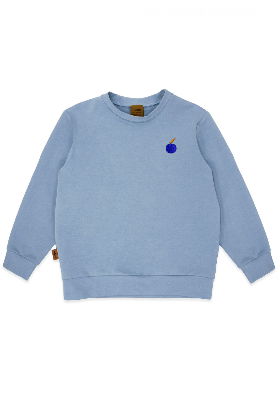 Sweat bleu brodé