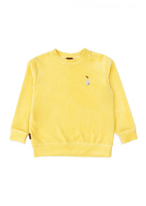 sweat jaune brodé