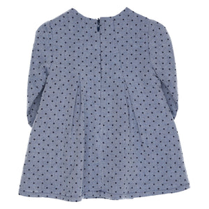 robe bleu pois